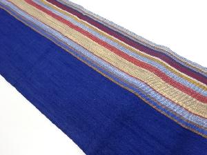 手織り紬縞模様織出し名古屋帯